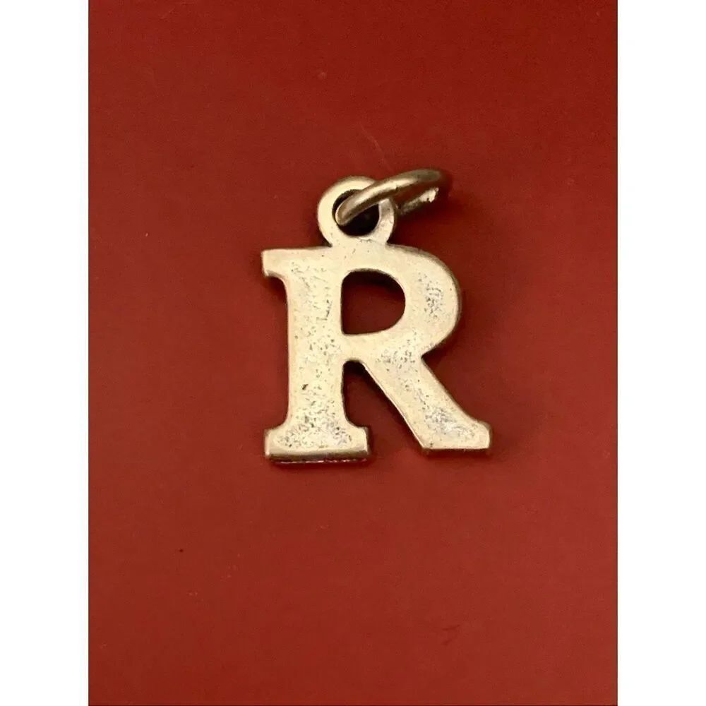 .925 Letter R Sterling Silver Jewelry Charm #alphabet #name #teacher